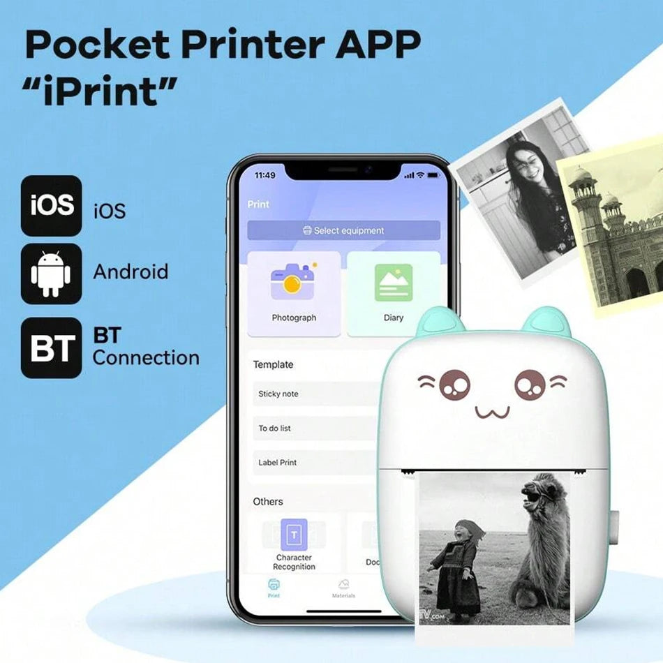 Mini Thermal Printer Wireless